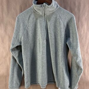 Eddie Bauer Men's Light Gray Zip-Up Sweater